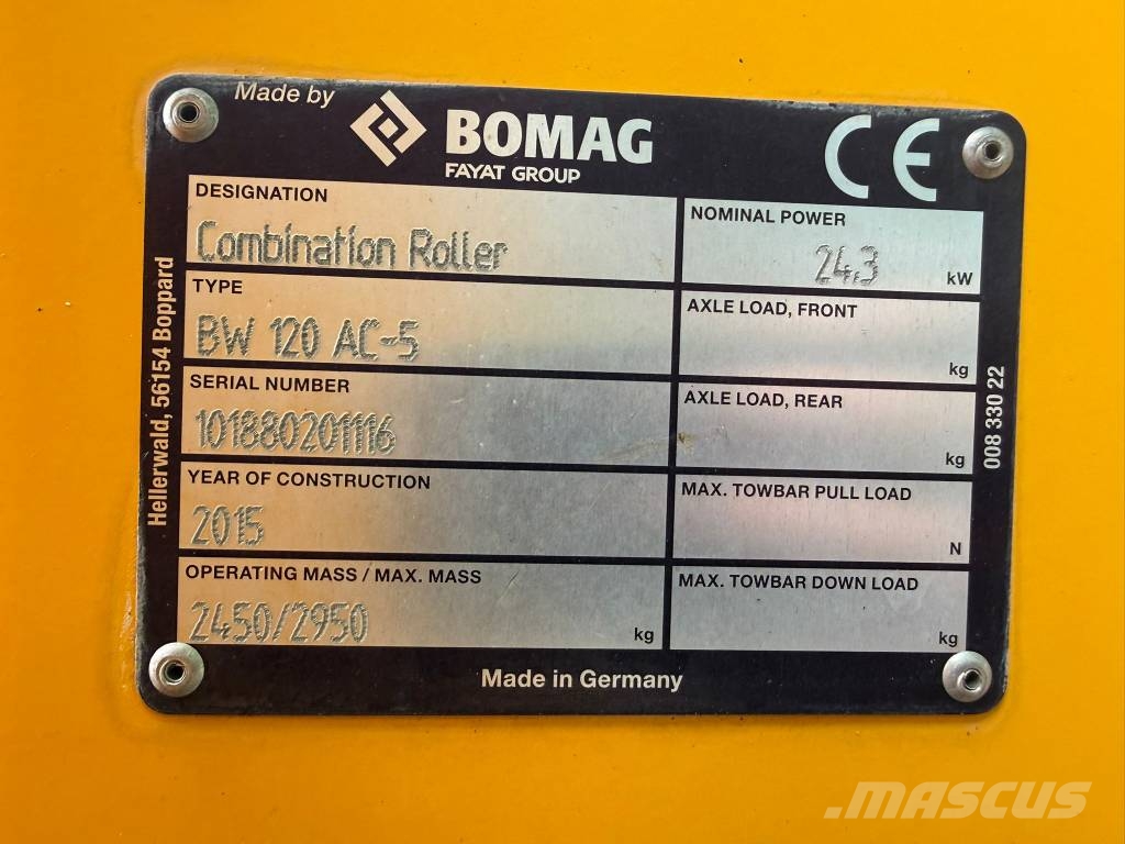 Bomag BW 120 AC-5 / HD12 Kombinované válce
