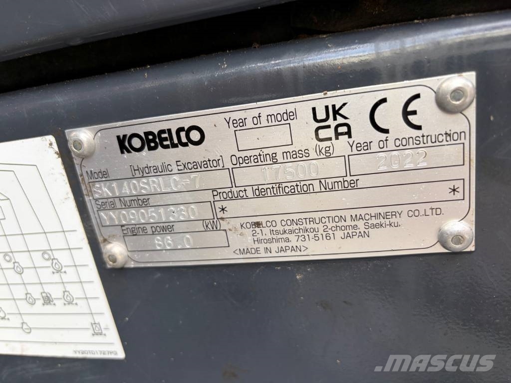 Kobelco SK140SRLC-7 Crawler excavators