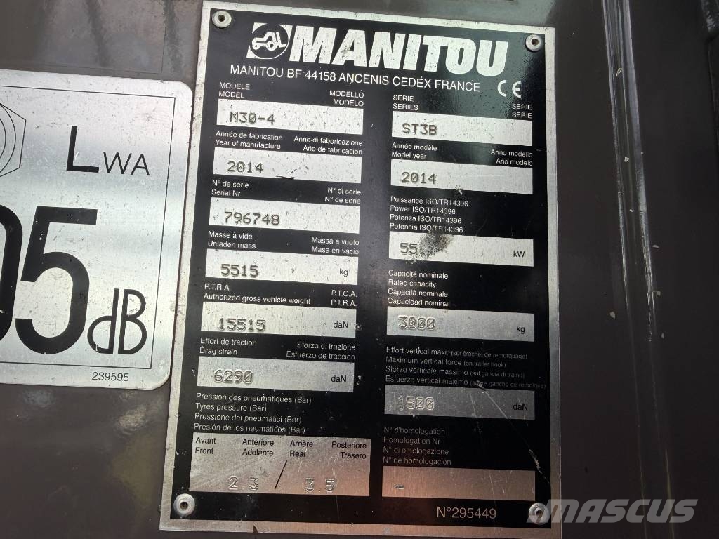 Manitou M 30.4 Rough Terrain Forklift Truck Rough terrain truck