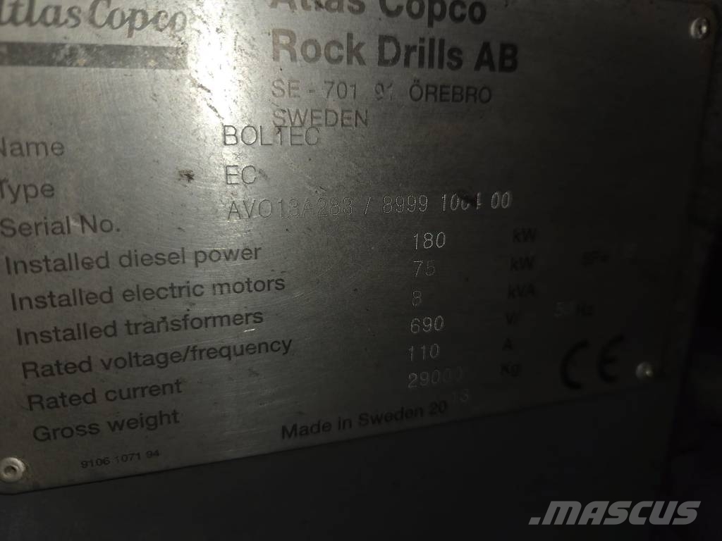 Atlas Copco Epiroc Boltec Ec Kaapelipulttauslaitteet