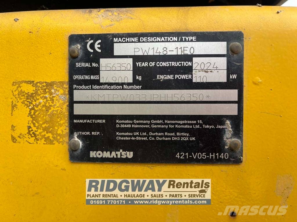 Komatsu PW 148-11 حفارات بعجل
