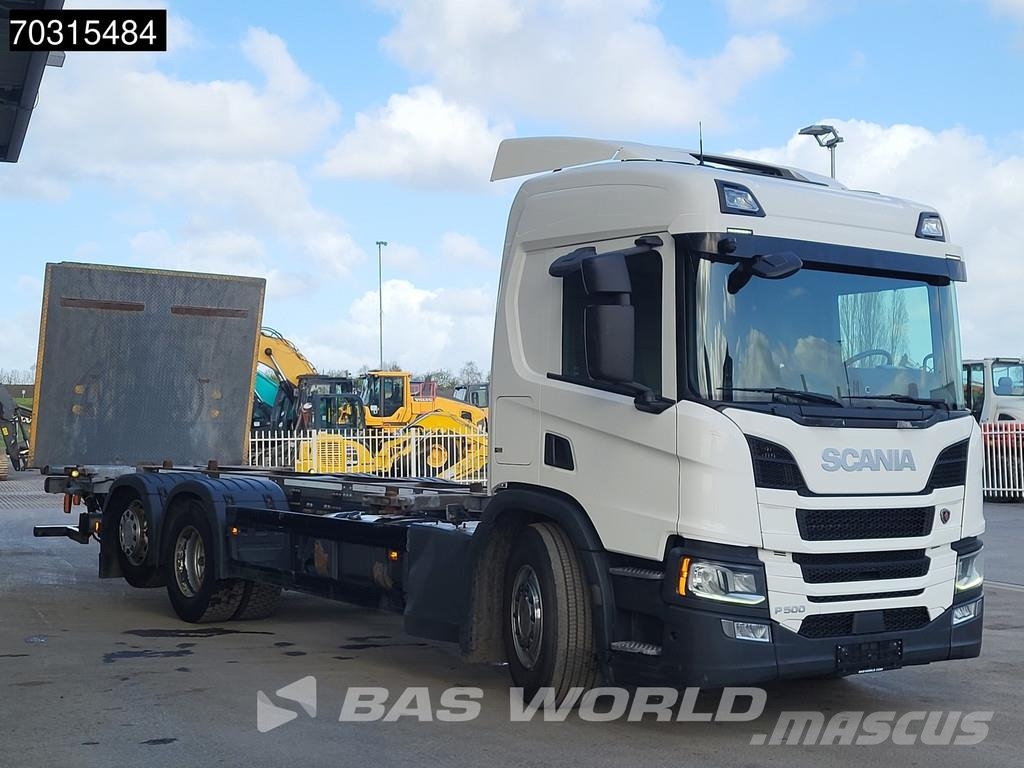 Scania P500 P 6X2 2500kg Ladebordwand Lift+steering axle ケーブルリフト着脱式トラック