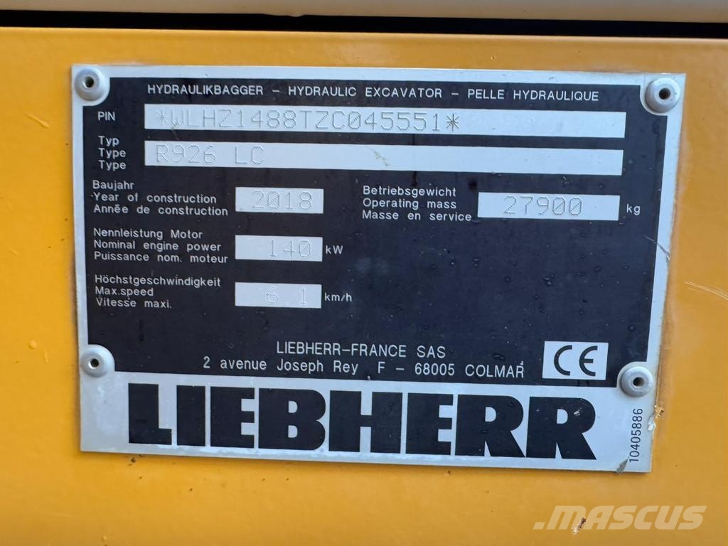 Liebherr R926 LC Bandgrävare
