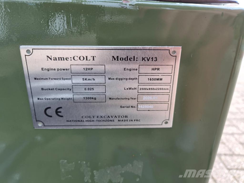Colt diesel 1300 kg graafmachine! Minigraver army Mini excavadoras < 7t