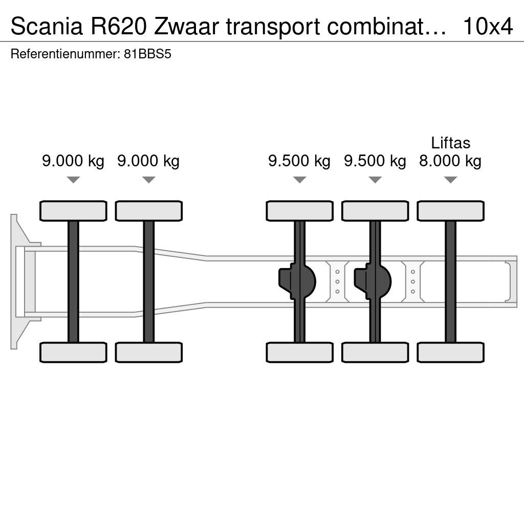 Scania R620 Zwaar transport combinatie | pendel as | 150 트랙터 유닛