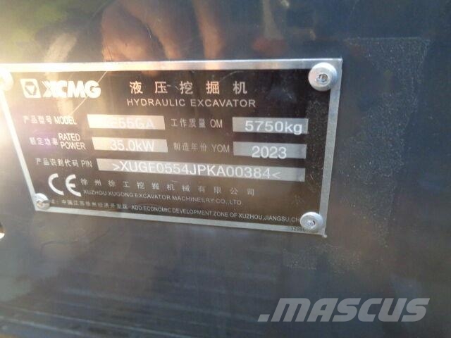 XCMG XE55GA Minigraafmachines < 7t