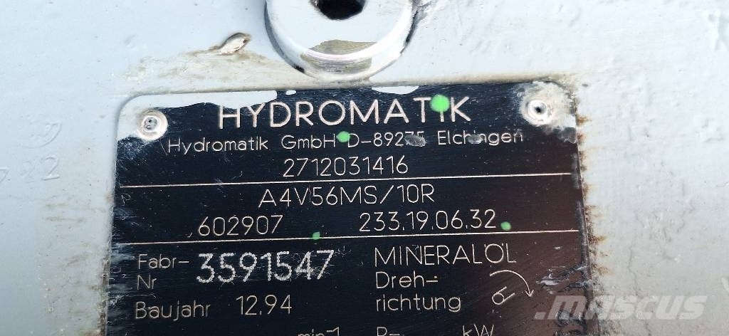 Zeppelin Pompa hydr obrotu HYDROMATIK A4V56 ZM 19 هيدروليات