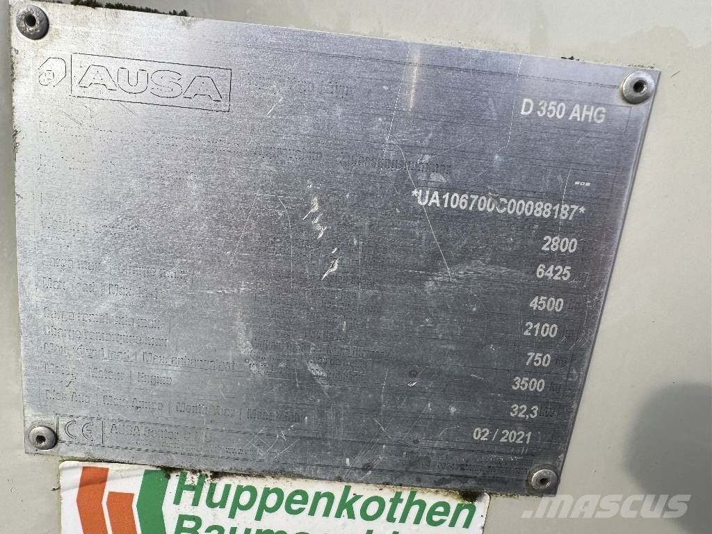 Ausa D 350 AHG Allraddumper 701 h Original 건설현장 덤프트럭