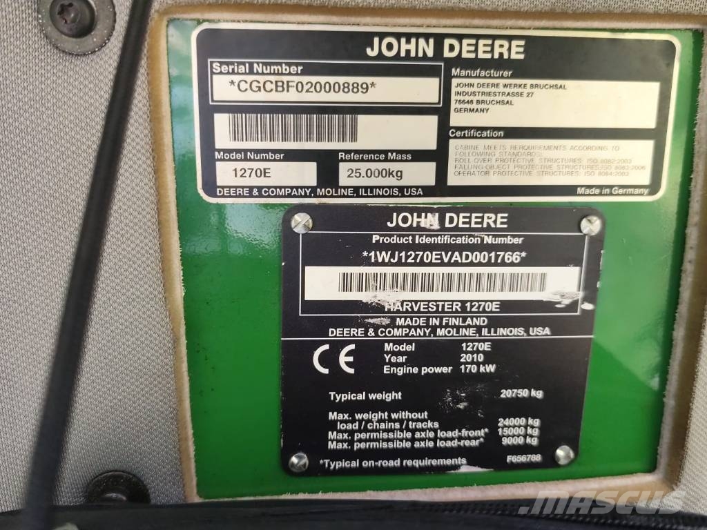 John Deere 1270 E Harvesteri