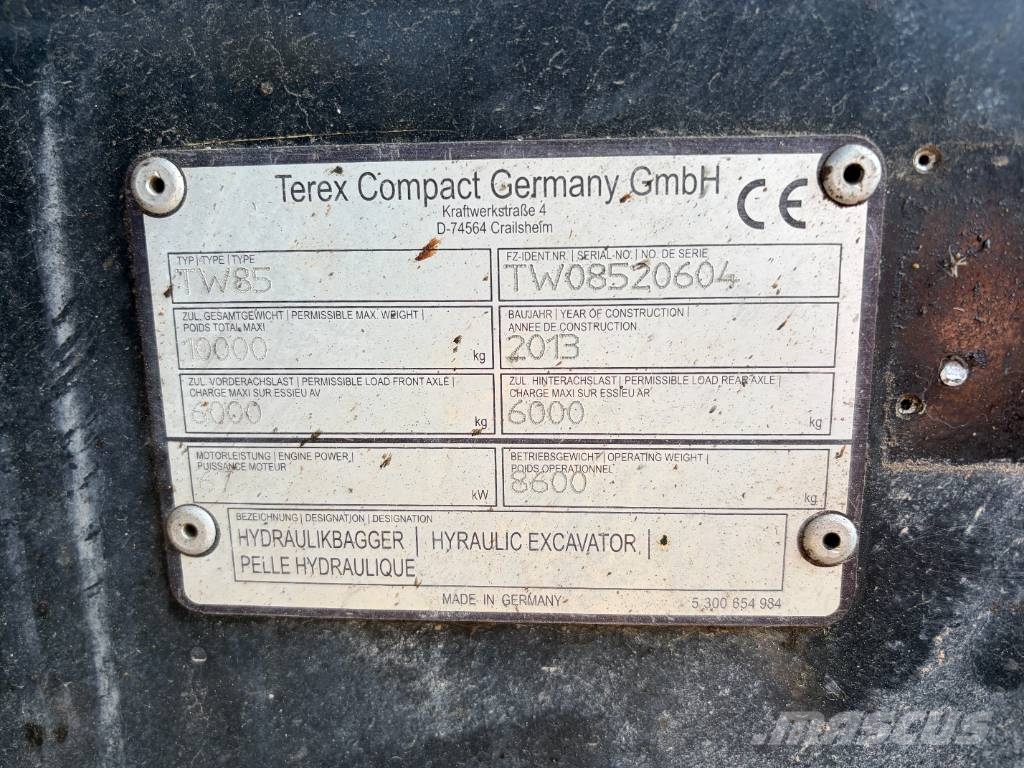 Terex TW 85 Bagri na kolesih