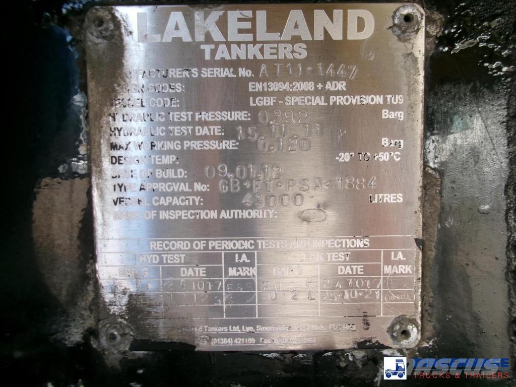 Lakeland Fuel tank alu 43 m3 / 6 comp Semi remorque citerne