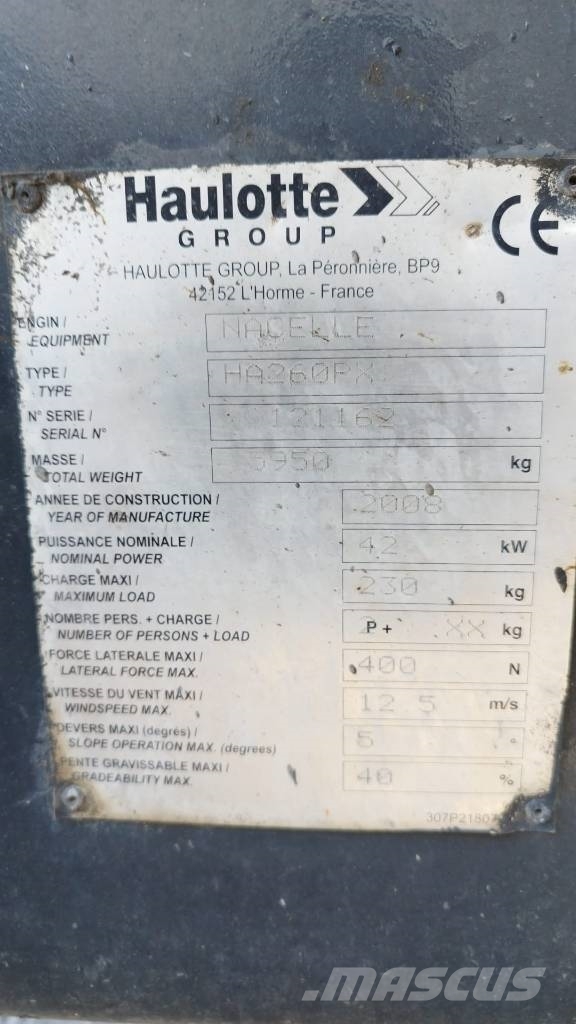 Haulotte HA 260 PX Zglobne podizne platforme