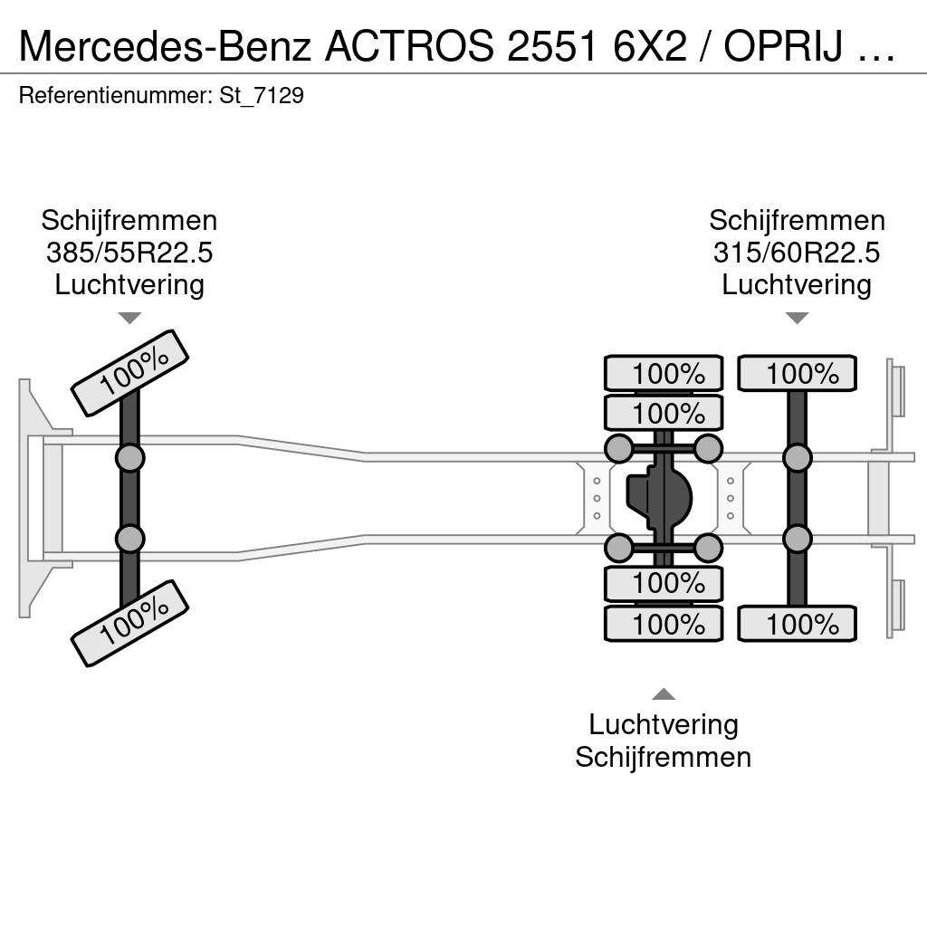 Mercedes-Benz ACTROS 2551 6X2 / OPRIJ - MACHINE TRANSPORT Bergungsfahrzeuge