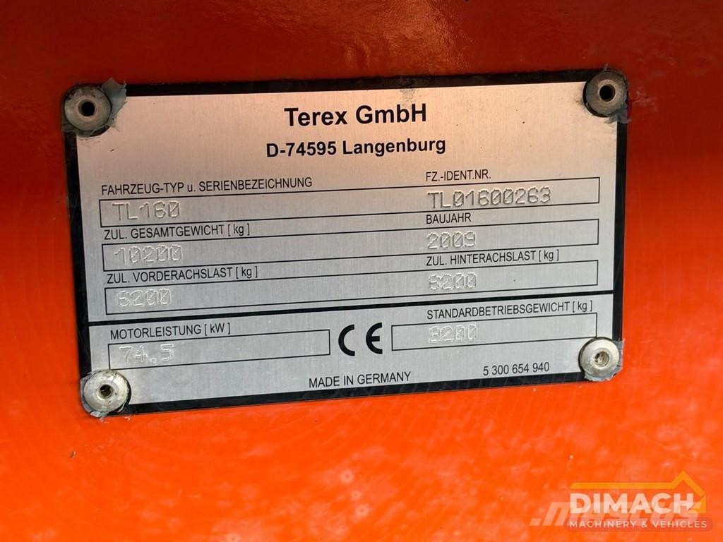 Terex TL160 Quick coupler + Bucket + Forks - Air conditi Wielladers