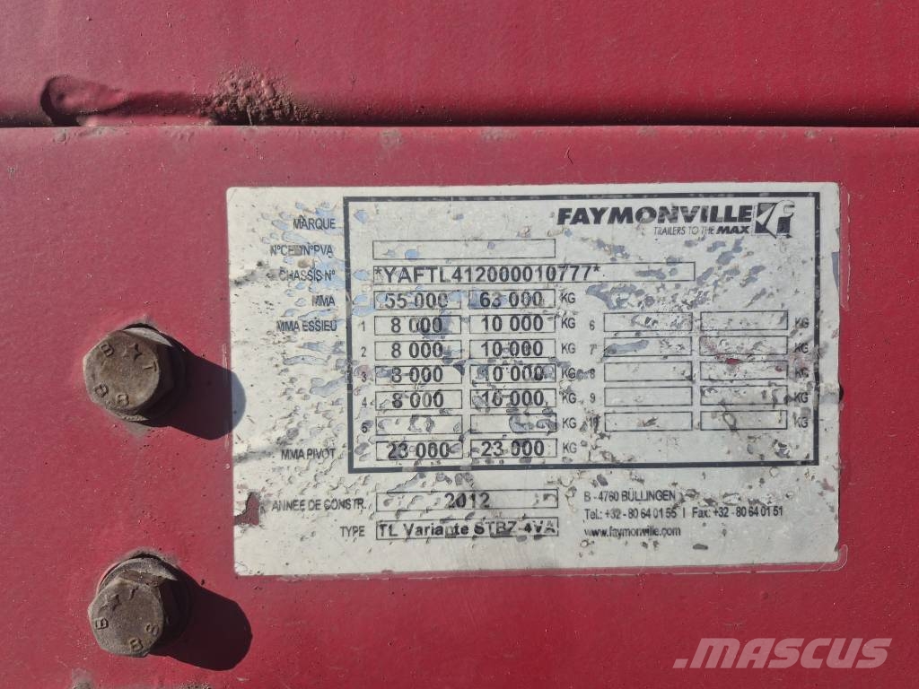 Faymonville TL Variante STBZ-4VA نصف مقطورة مسطحة منخفضة