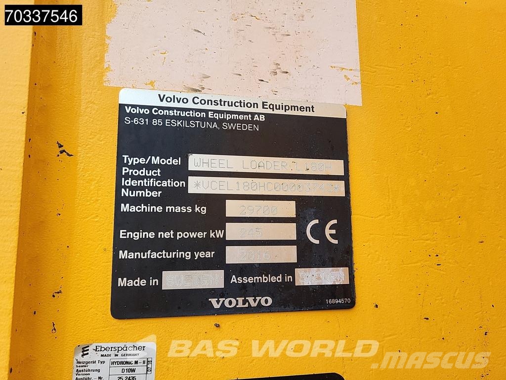 Volvo L180 H CDC Kolesni nakladalci