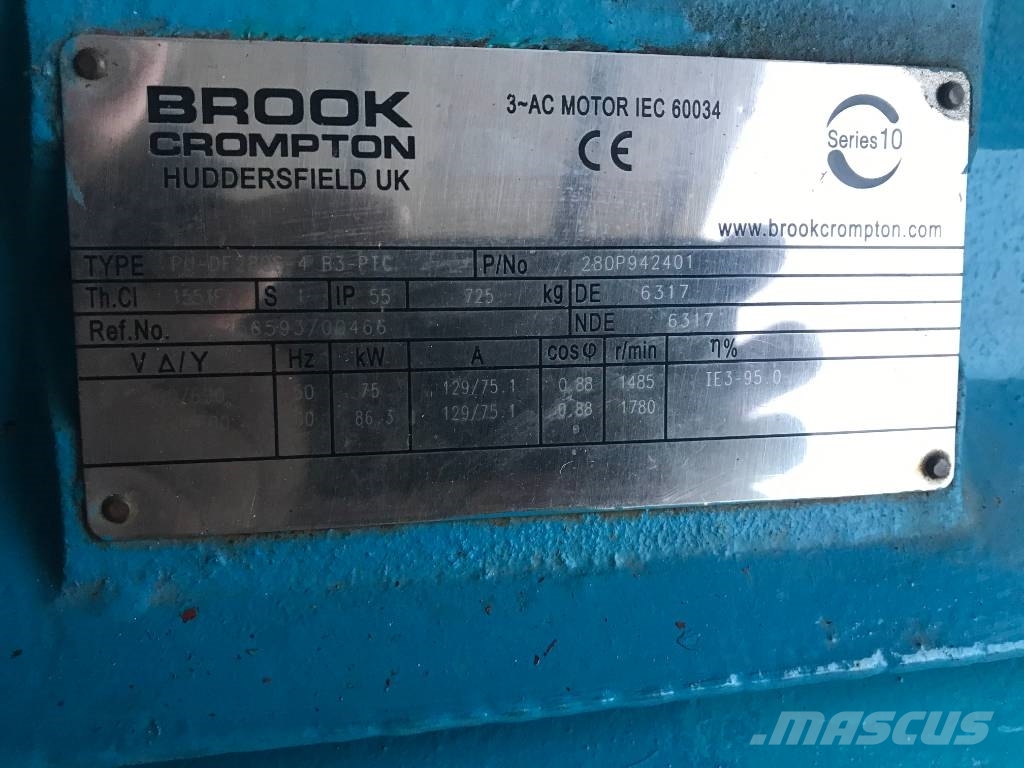 Brook Crompton silnik elektryczny IE3 75kW Motory