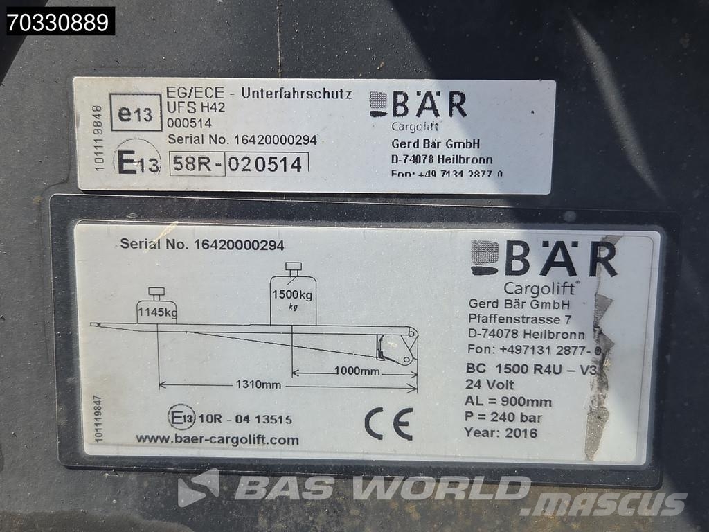 Volvo FE 320 FE 4X2 19.5tons BDF truck 1500kg Tailgate A Absetzkipper