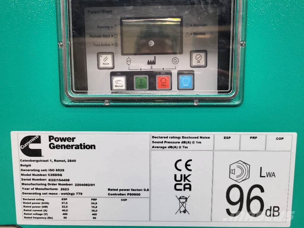 Cummins C28D5Q ディーゼル発電機