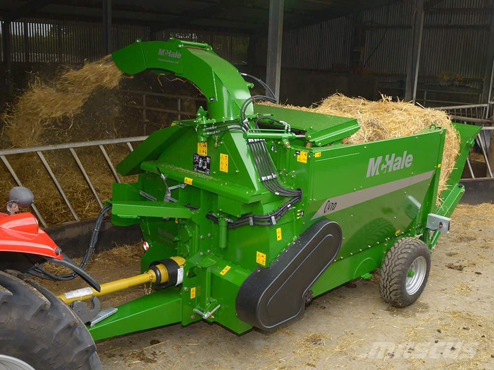 McHale rivare 470 Bogserad 草捆撕碎機、切割機、拆袋機