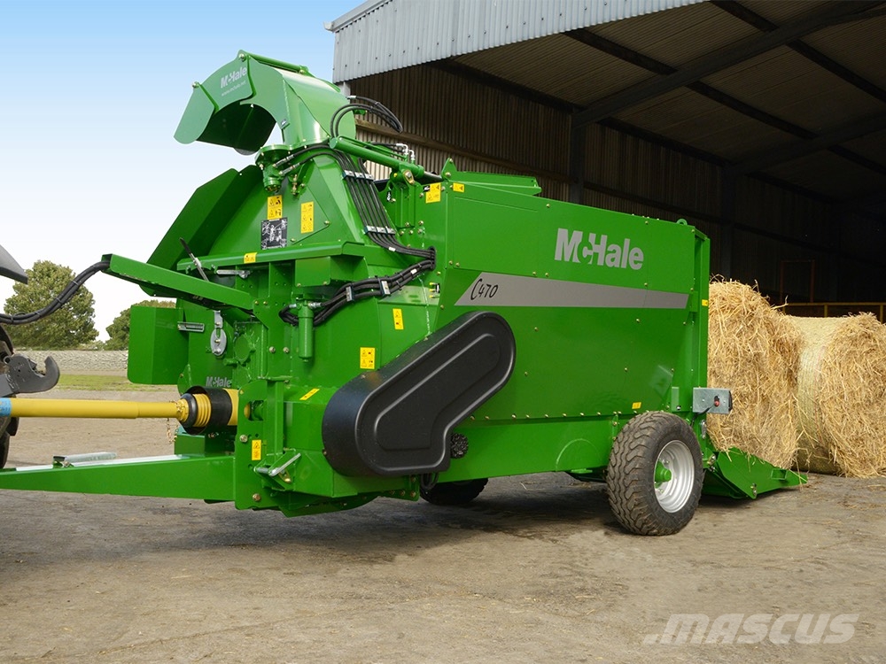 McHale rivare 470 Bogserad 草捆撕碎機、切割機、拆袋機