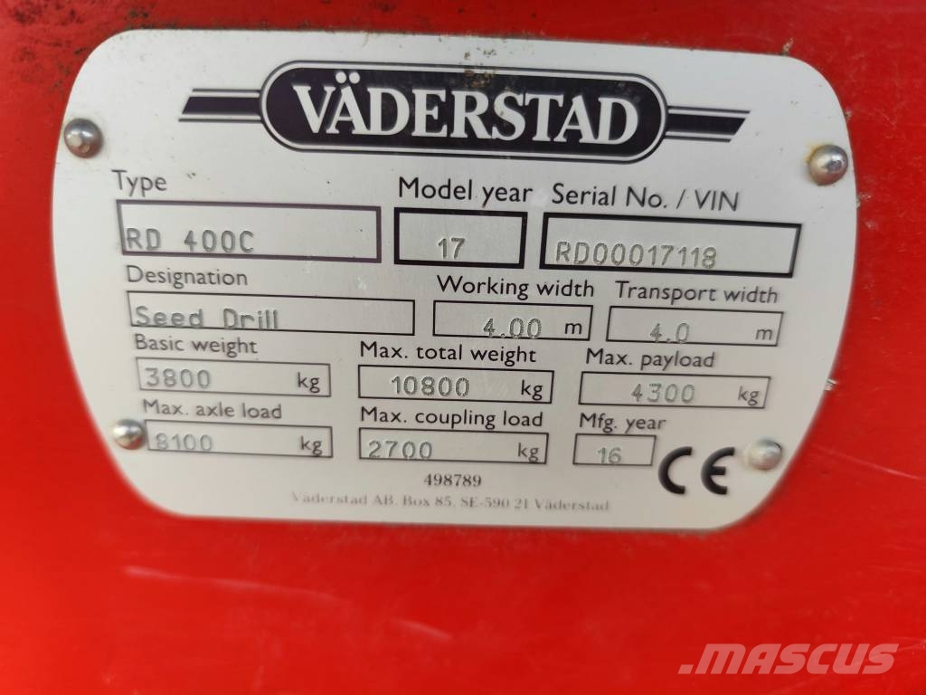 Väderstad RD400C Kylvökoneet