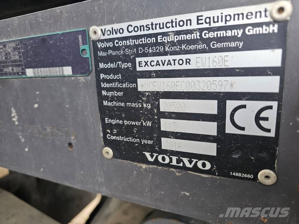 Volvo EW 160 E Εκσκαφείς με τροχούς - λάστιχα