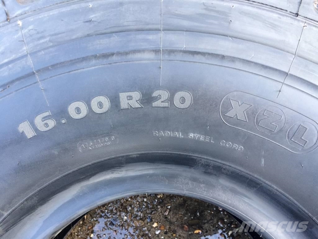 Michelin 16.00R20 XZL - USED NN 95% Pneumatiky, kolesá a ráfiky