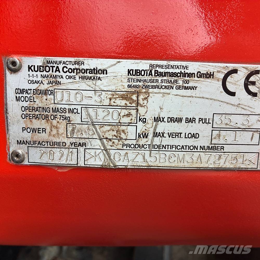 Kubota U 10-3 Εκσκαφάκι (διαβολάκι) < 7t