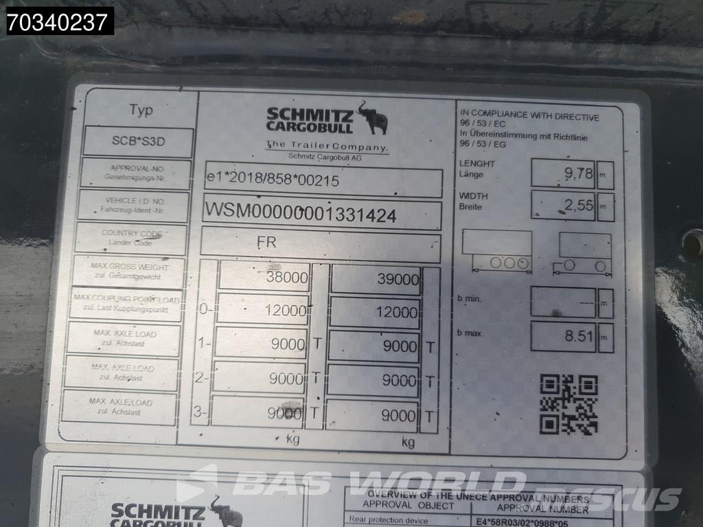 Schmitz Cargobull SCB*S3D 3 axles ALU Lift Axle 33m3 Polprikolice prekucniki - kiper