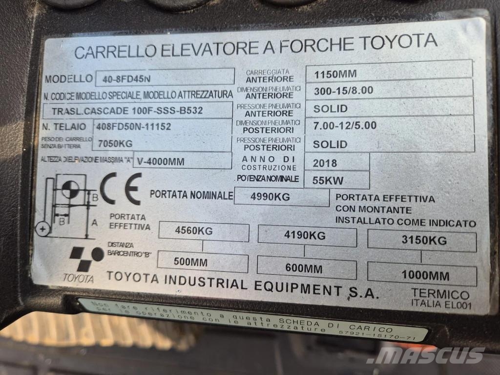 Toyota 40-8fd45n Diesel heftrucks