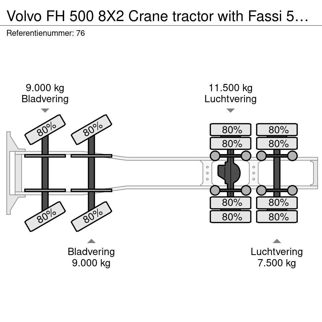Volvo FH 500 8X2 Crane tractor with Fassi 545 with Jib Trækkere