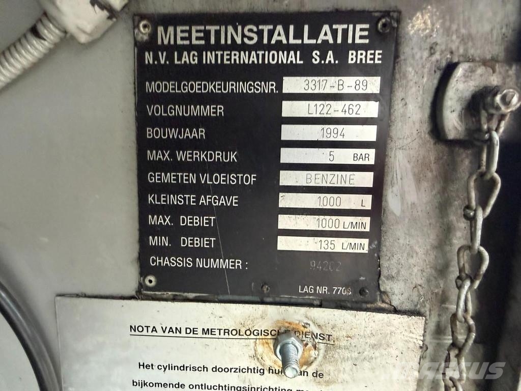 LAG 1-AXLE FUEL TANKER / CITERNE MAZOUT 25.000L - 5 CO Naczepy cysterna