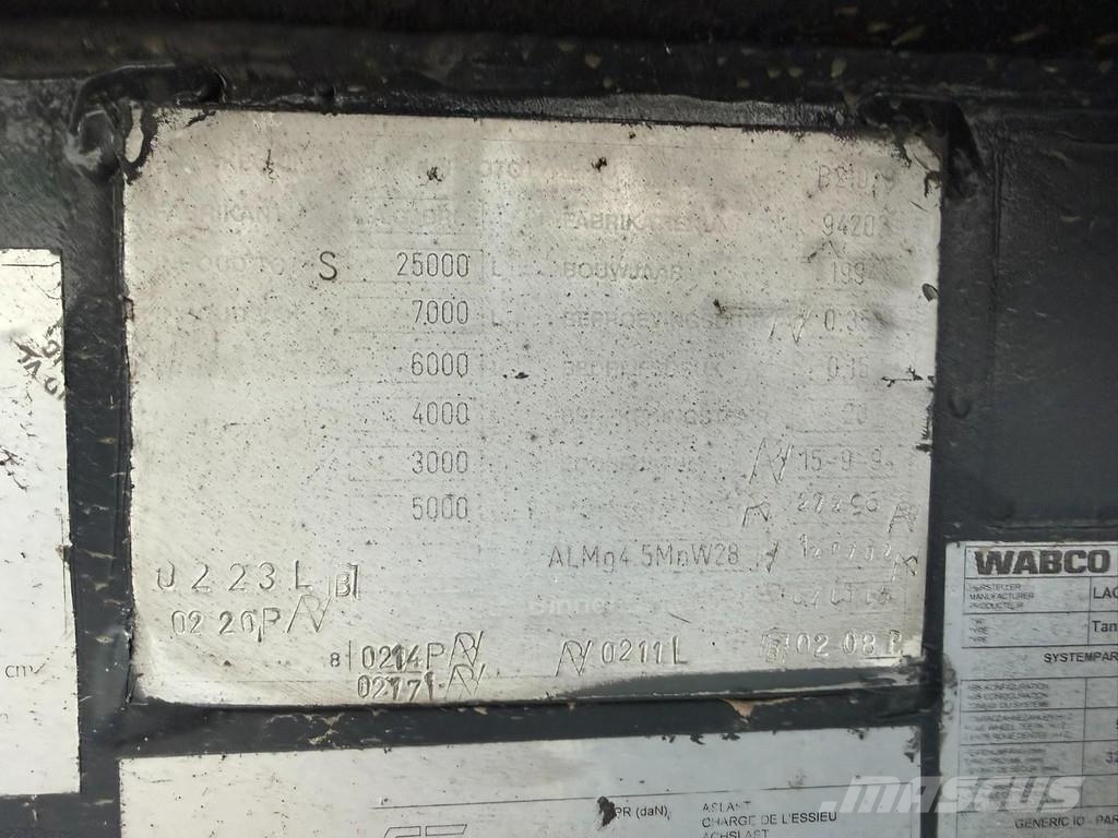 LAG 1-AXLE FUEL TANKER / CITERNE MAZOUT 25.000L - 5 CO Naczepy cysterna