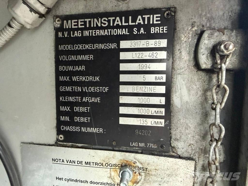 LAG 1-AXLE FUEL TANKER / CITERNE MAZOUT 25.000L - 5 CO Naczepy cysterna
