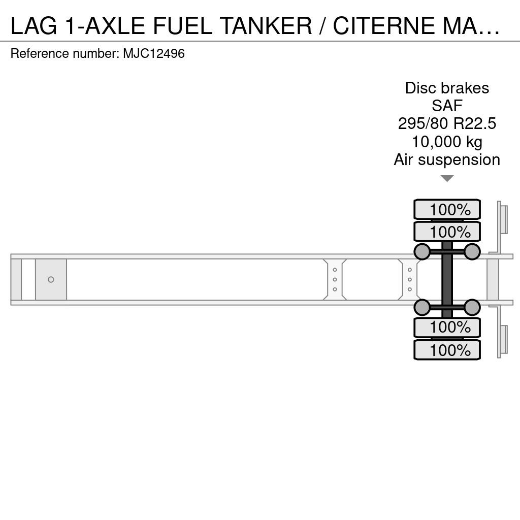 LAG 1-AXLE FUEL TANKER / CITERNE MAZOUT 25.000L - 5 CO Naczepy cysterna