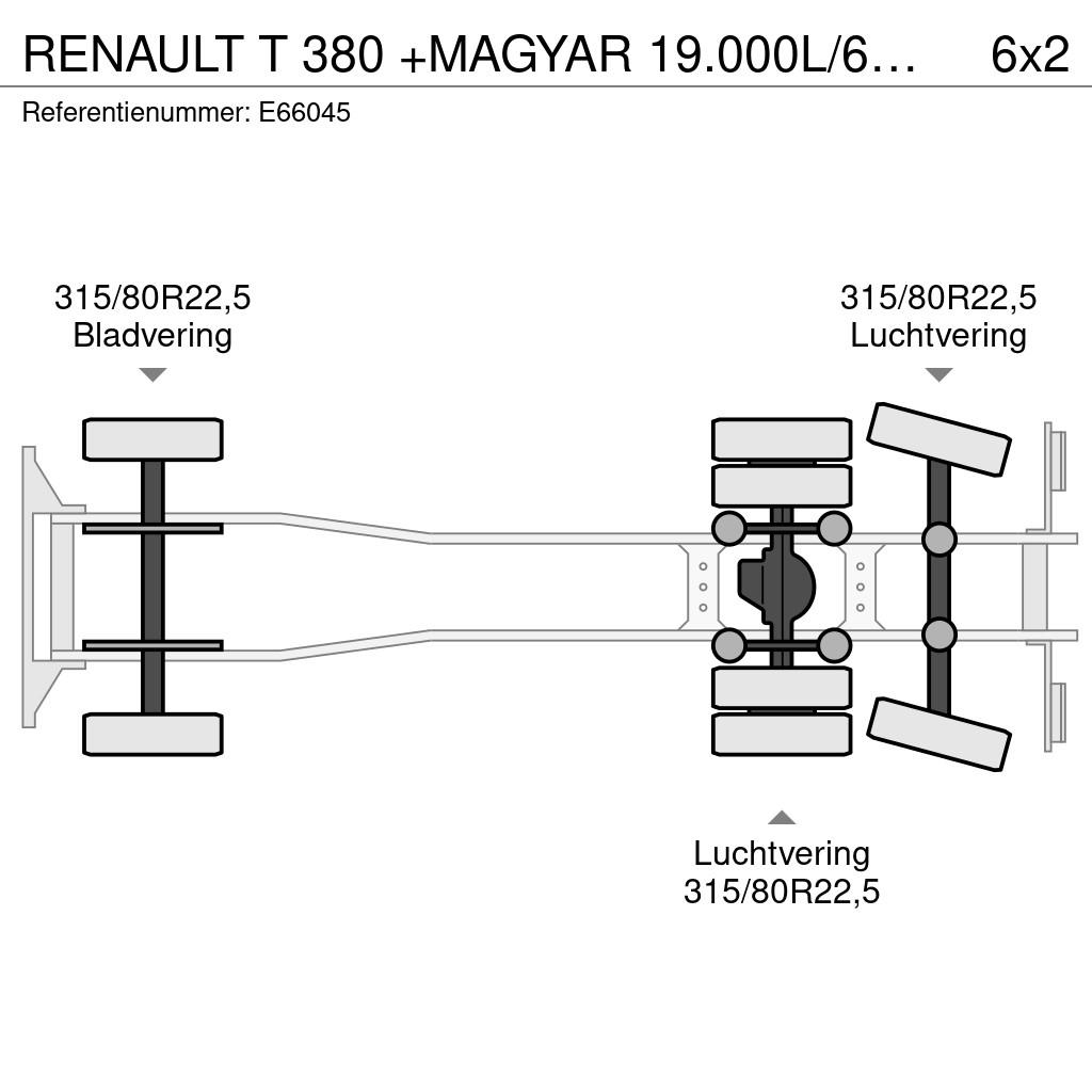 Renault T 380 +MAGYAR 19.000L/6COMP+INTARDER Tanker trucks