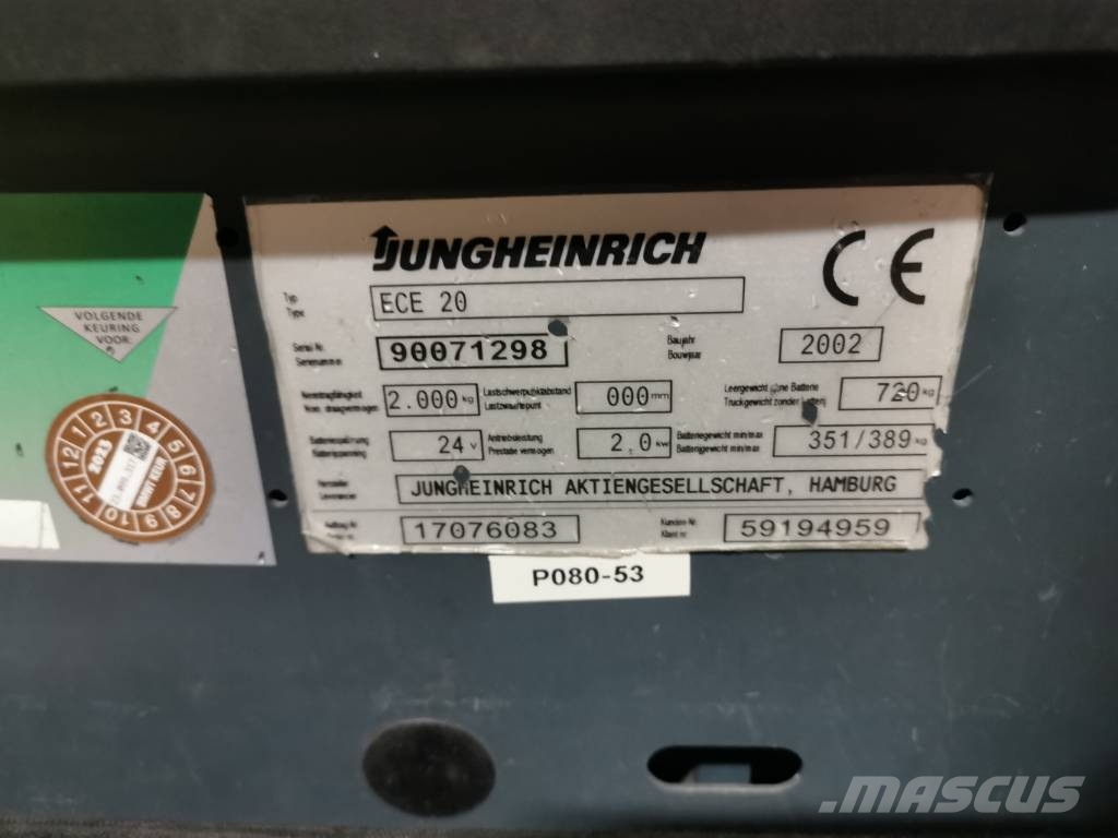 Jungheinrich ECE 20 Orderpicker voor laag niveau