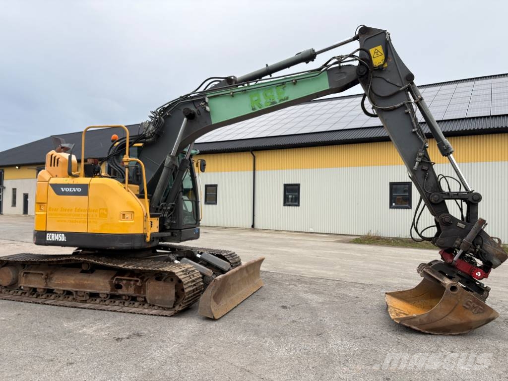 Volvo ECR145DL grävmaskin, rototilt, c-smörj Bandgrävare