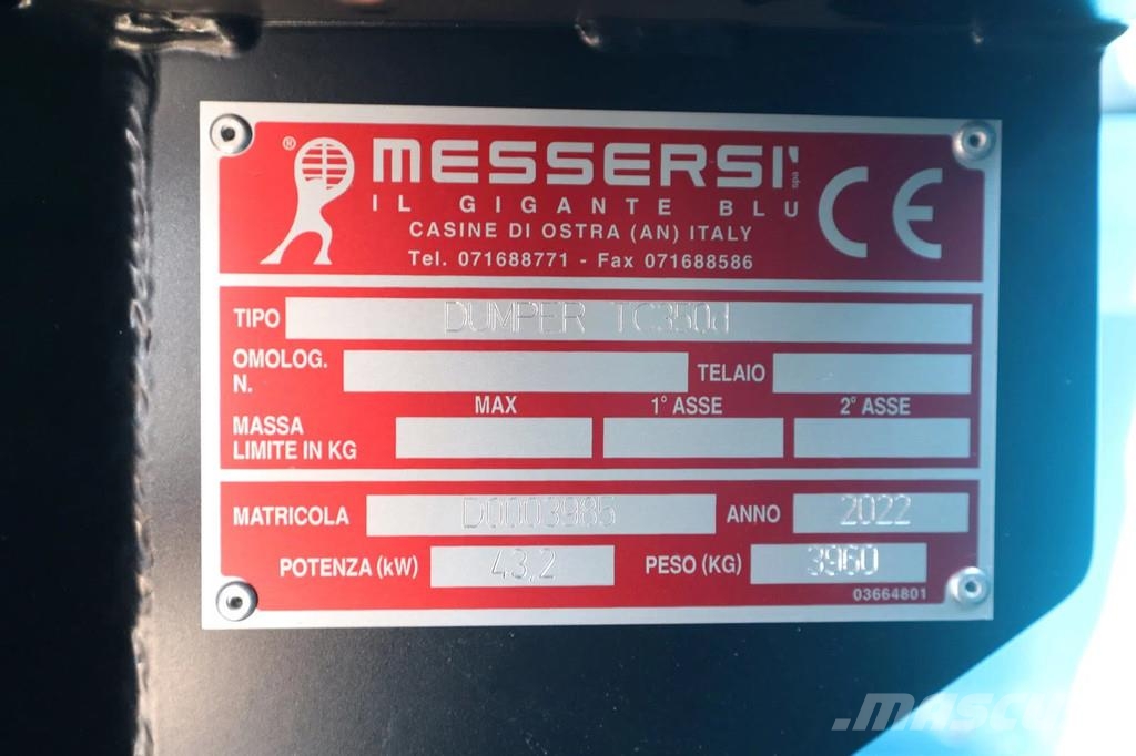 Messersi TC350D | TC 350 D | NEW/UNUSED | ROTATING BOX | RO Kāpurķēžu pašizkrāvējs