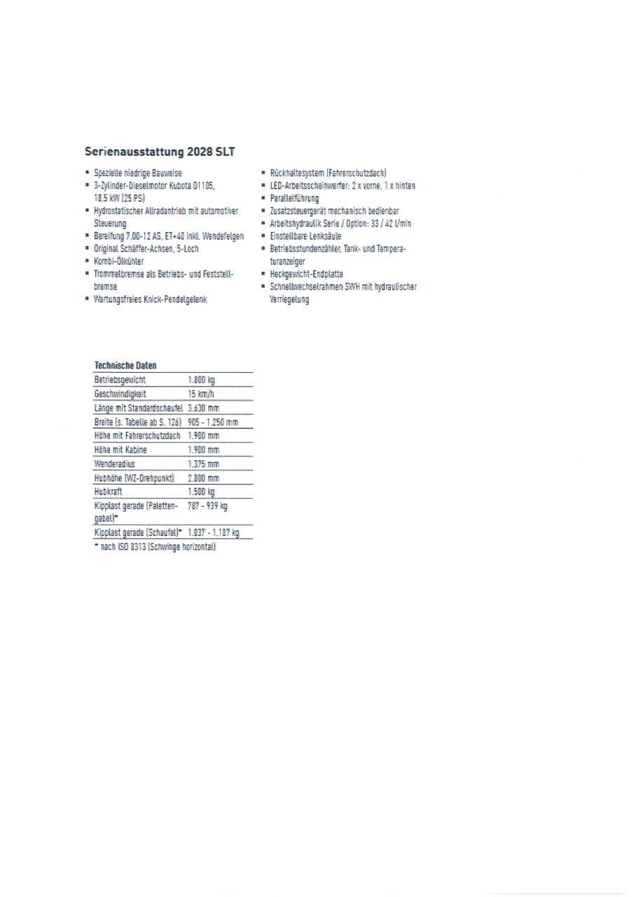 Schäffer 2028 SLT FSD Frontaallaadurid ja ekskavaatorid