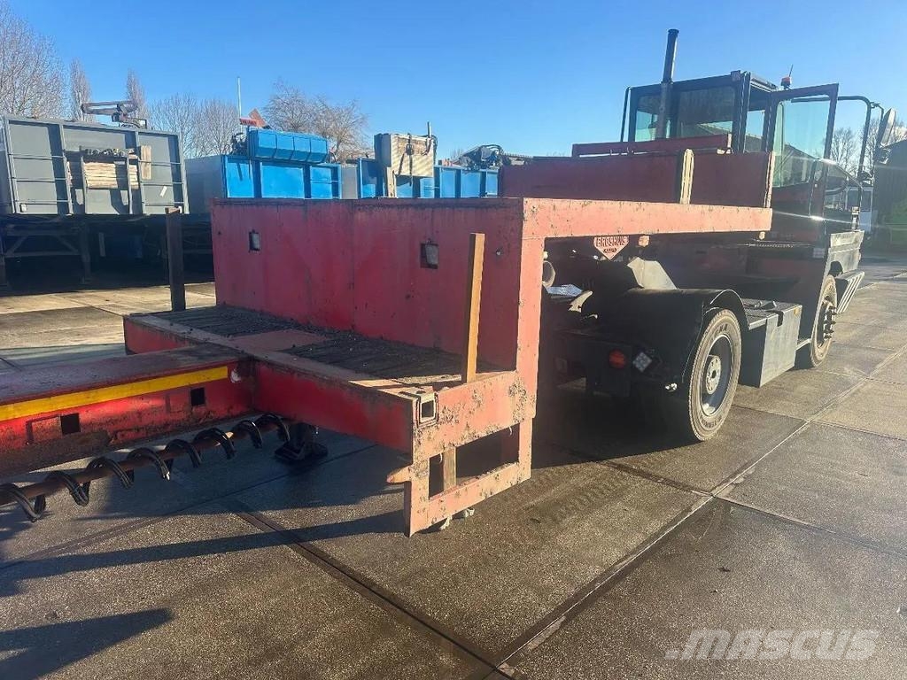 Broshuis 3 AXLE , EXTENDABLE 5 METER نصف مقطورة مسطحة منخفضة