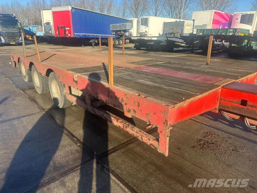 Broshuis 3 AXLE , EXTENDABLE 5 METER نصف مقطورة مسطحة منخفضة