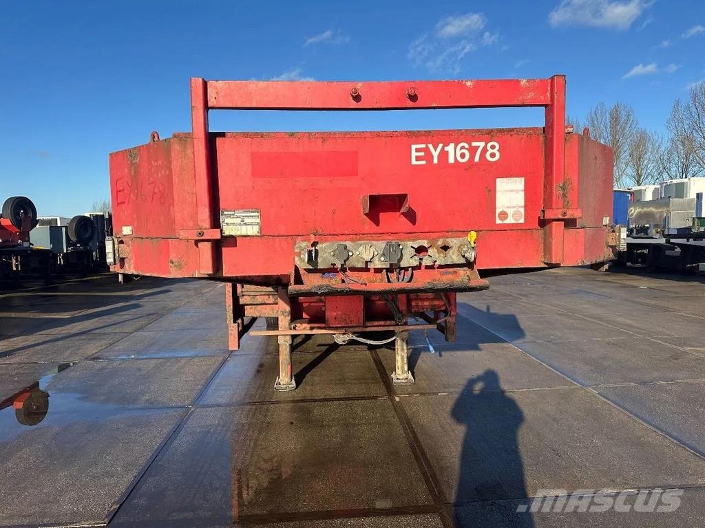 Broshuis 3 AXLE , EXTENDABLE 5 METER نصف مقطورة مسطحة منخفضة