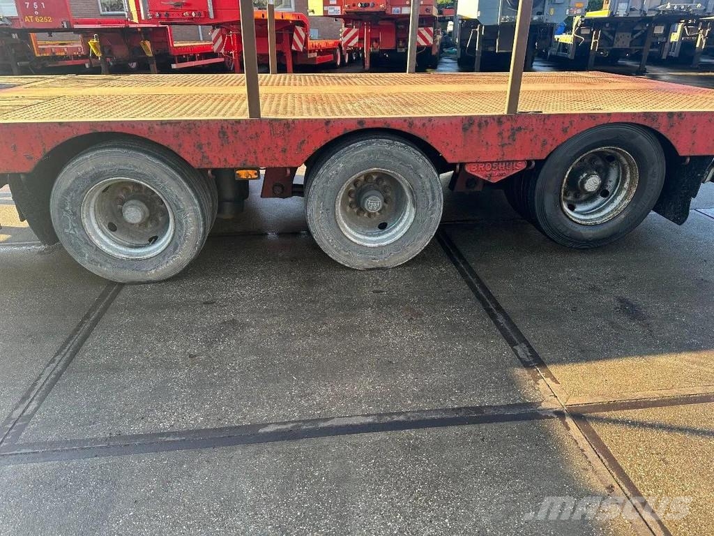 Broshuis 3 AXLE , EXTENDABLE 5 METER نصف مقطورة مسطحة منخفضة