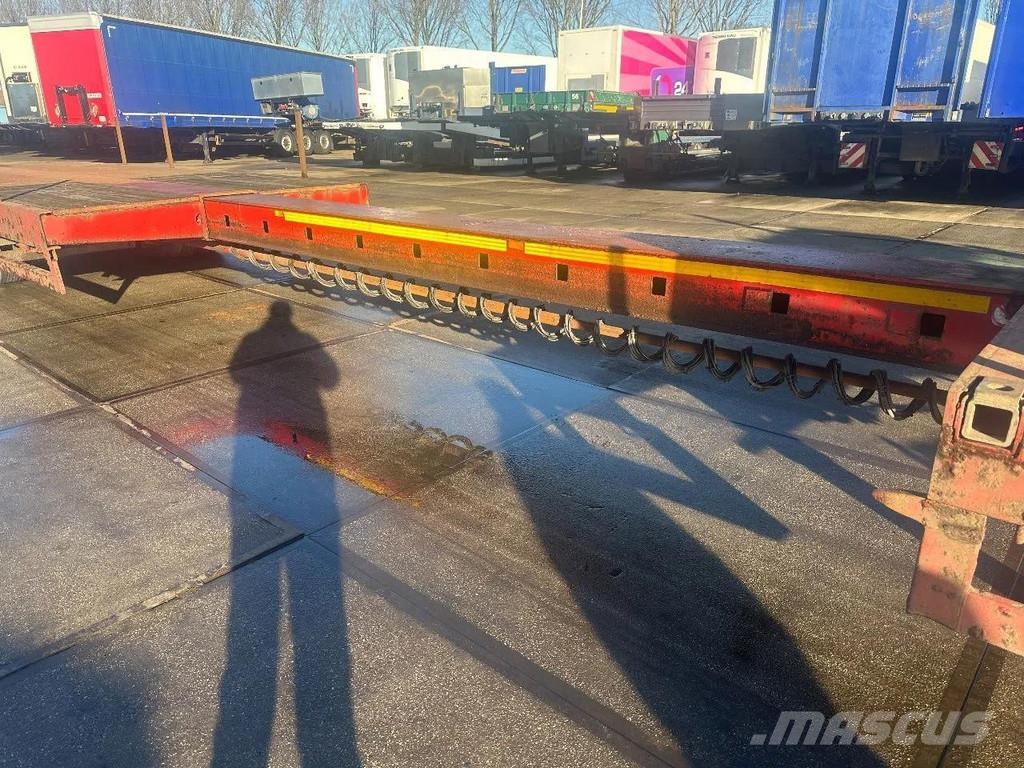 Broshuis 3 AXLE , EXTENDABLE 5 METER نصف مقطورة مسطحة منخفضة