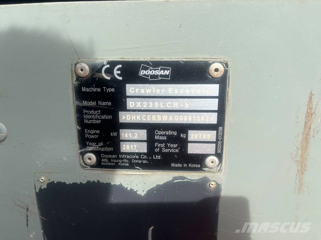 Doosan DX 235 LCR-5 Pásová rýpadla
