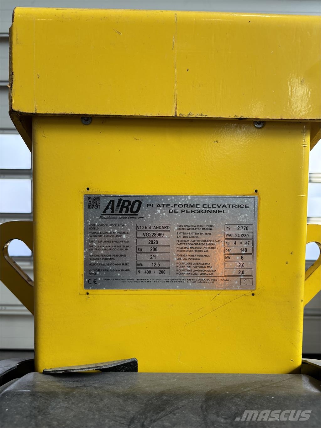 Airo V10E Otras plataformas elevadoras