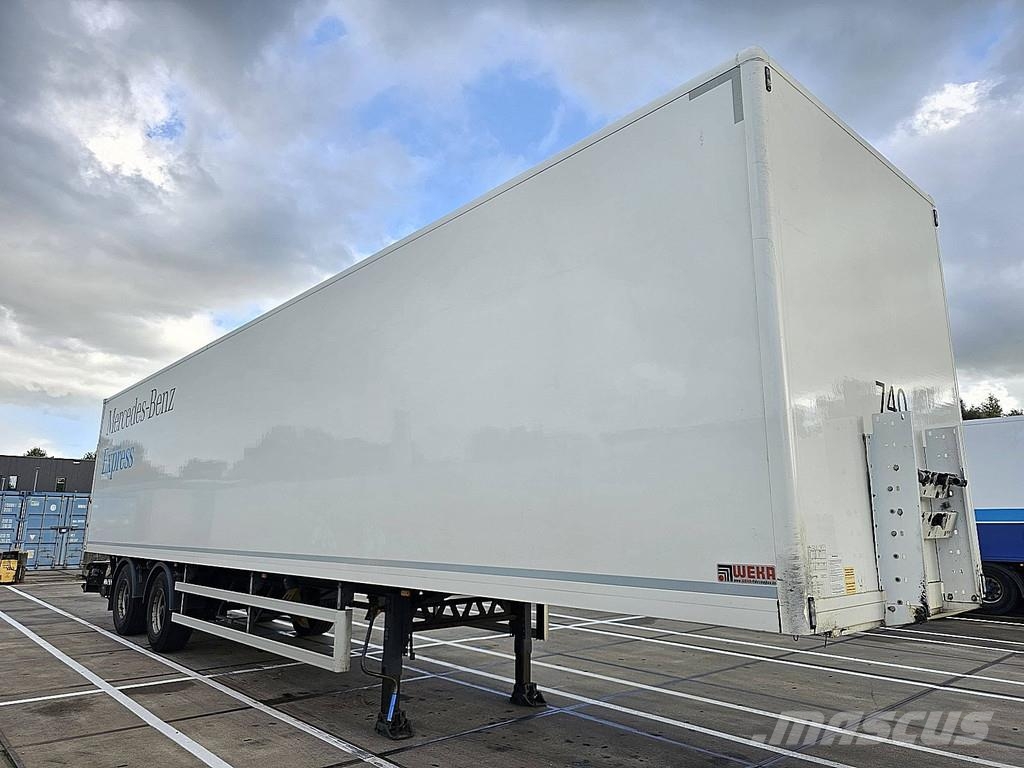  weka 2 AXLE CLOSED BOX STEER AXLE 3T LIFT Noslēgtās piekabes