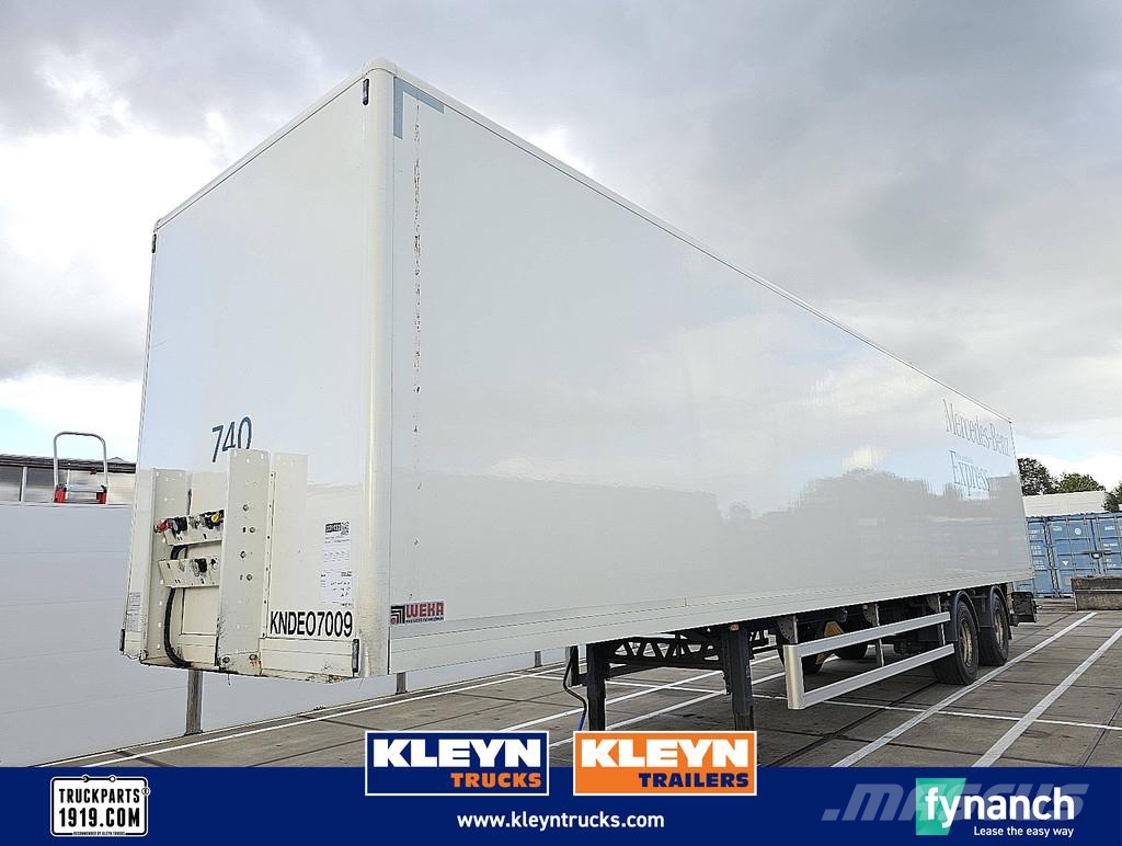  weka 2 AXLE CLOSED BOX STEER AXLE 3T LIFT Noslēgtās piekabes